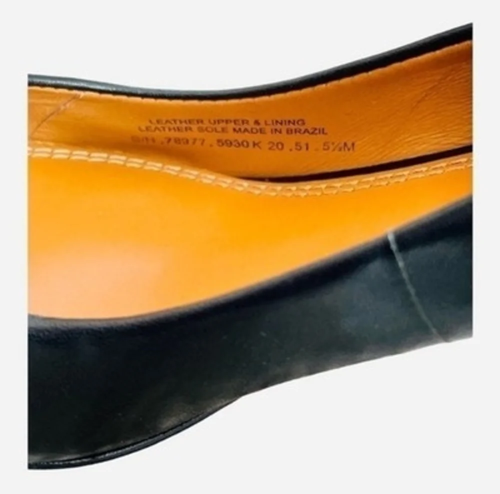 Tory Burch Penelope 65MM Black Leather Pumps Women’s Size 5.5 Made in Italy - Picture 6 of 7